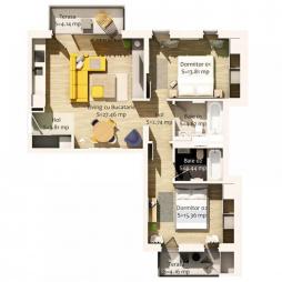 Vanzare apartament 3 camere Marasti suprafata: 72 mp suprafata balcon: 8 mp suprafata teren: 0.00 mp